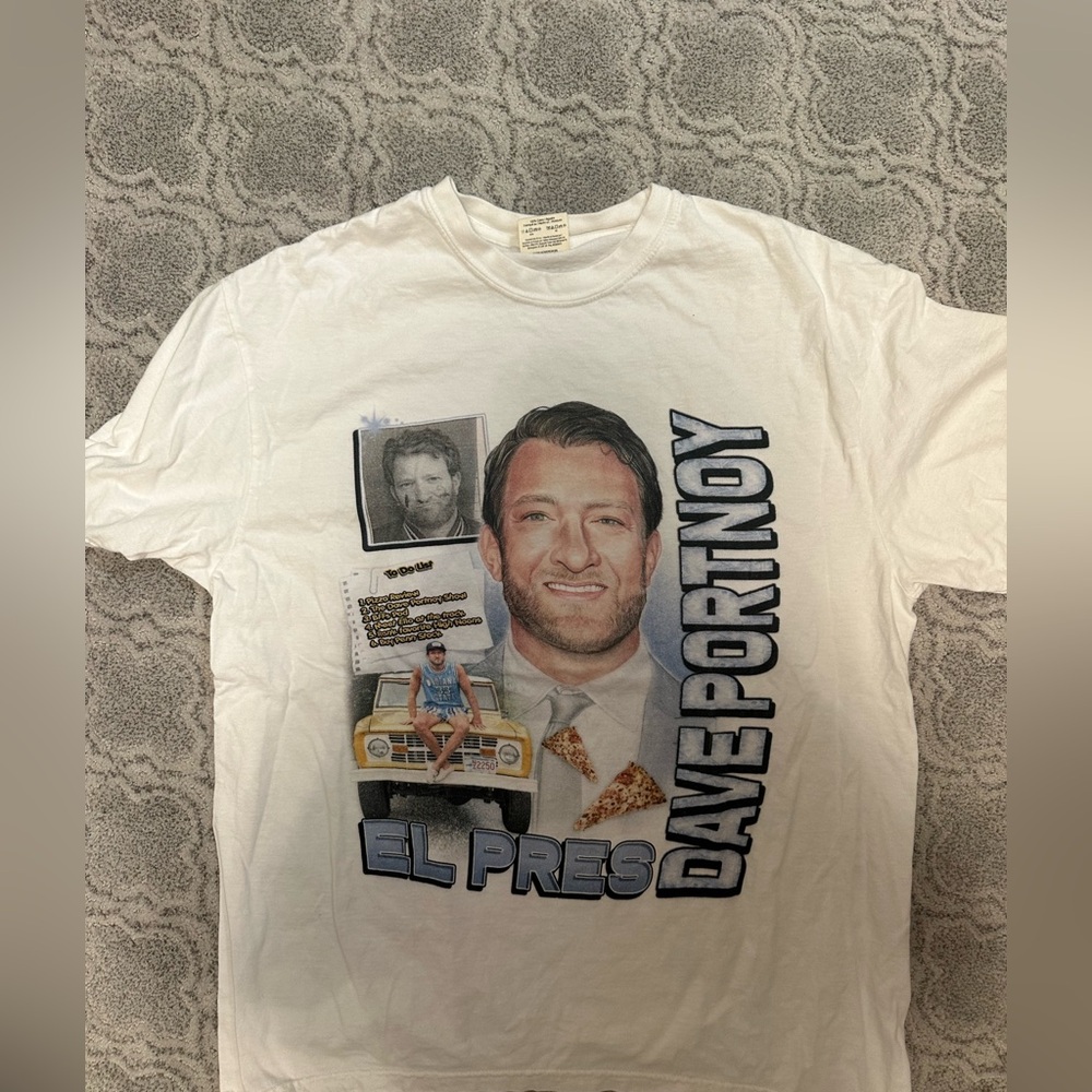 Barstool Dave Portnoy White Graphic T-Shirt